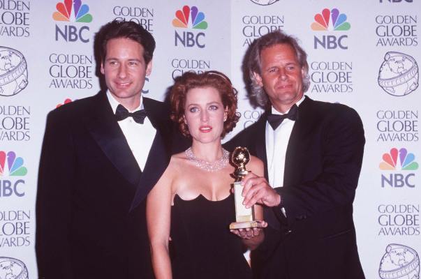 Gillian Anderson, David Duchovny and Chris Carter