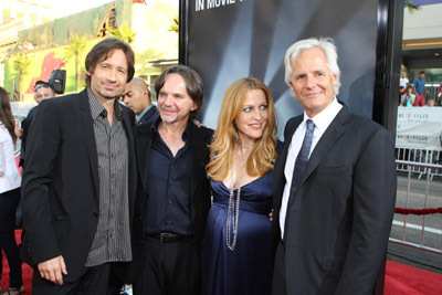 Gillian Anderson, David Duchovny, Chris Carter and Frank Spotnitz at event of The X Files: I Want to Believe (2008)