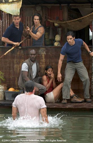 Still of Morris Chestnut, Nicholas Gonzalez, Matthew Marsden, Salli Richardson-Whitfield and Karl Yune in Anacondas: The Hunt for the Blood Orchid (2004)