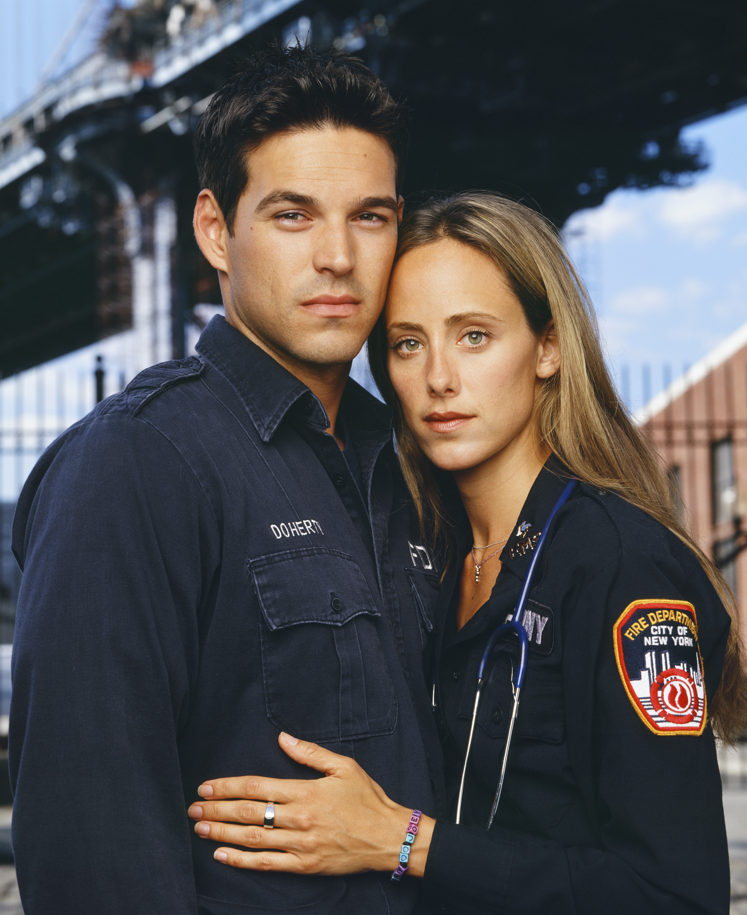 Still of Eddie Cibrian and Kim Raver in Third Watch (1999)
