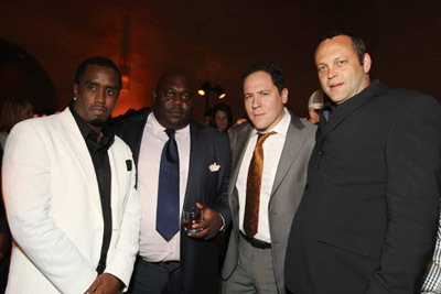 Vince Vaughn, Sean Combs, Jon Favreau and Faizon Love at event of Gelezinis zmogus (2008)