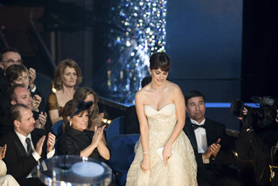 PenÂlope Cruz accepts the Oscar® for Actress in a Supporting Role for her role in 