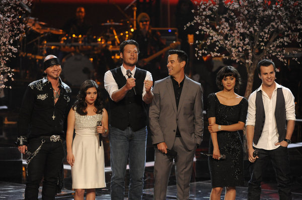 Still of Carson Daly and Jared Blake in The Voice (2011)