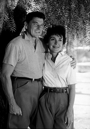 Ronald and Nancy Reagan at their ranch in the Santa Monica Mountains,
