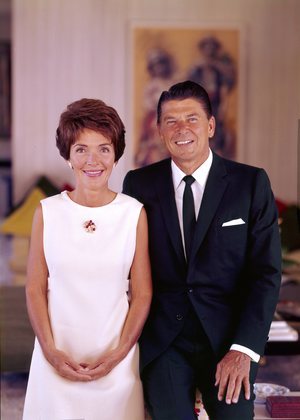 Ronald Reagan and wife Nancy Reagan at 1669 San Onofre Dr., Pacific Palisades, CA