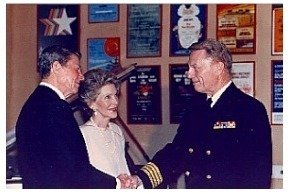 Bob Legionaire with President and Mrs. Reagan. 