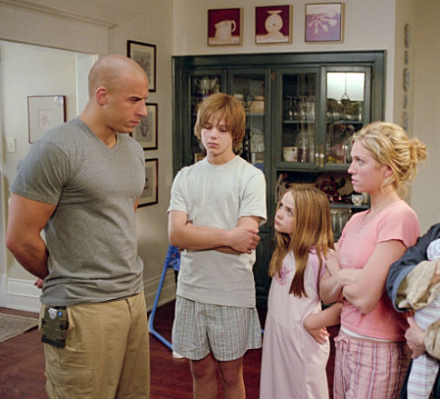 (Left to right) Vin Diesel, Max Thieriot, Morgan York, Brittany Snow.