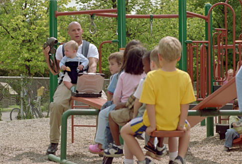 Vin Diesel (left), Luke/Bo Vink (baby, left center), Logan/Keegan Hoover (third from left).