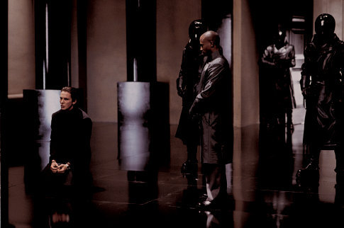 Still of Christian Bale and Taye Diggs in Equilibrium (2002)