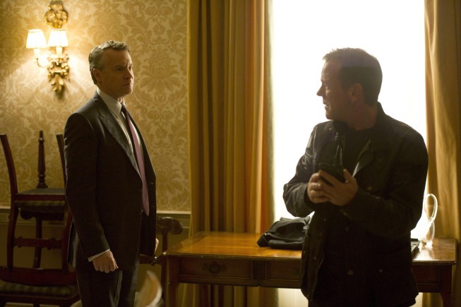 Still of Kiefer Sutherland and Tate Donovan in 24: Live Another Day (2014)