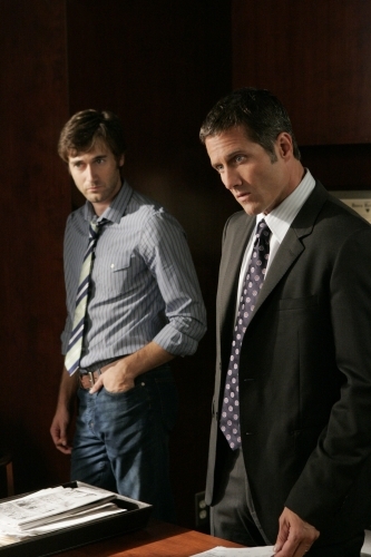 Still of Rob Estes and Ryan Eggold in 90210 (2008)