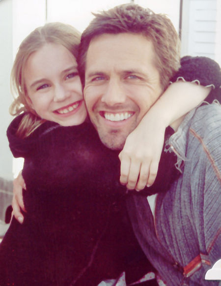 Alix Kermes and Rob Estes on the set of The Gilmore Girls Spinoff 2003 Pilot