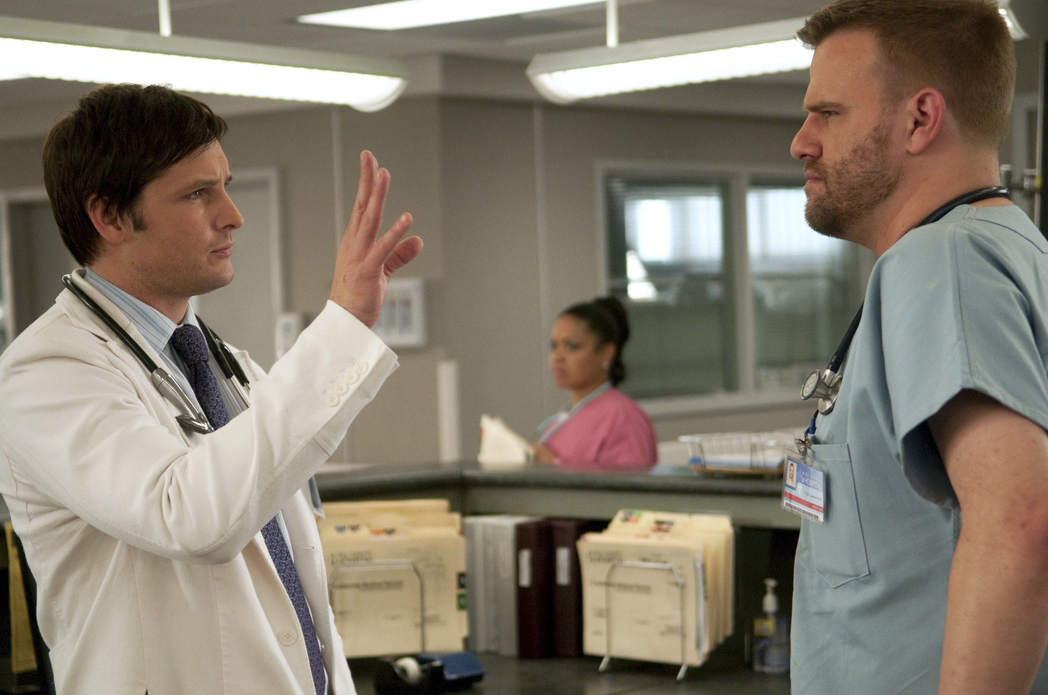 Still of Peter Facinelli and Stephen Wallem in Nurse Jackie (2009)