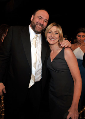 James Gandolfini and Edie Falco at event of 14th Annual Screen Actors Guild Awards (2008)
