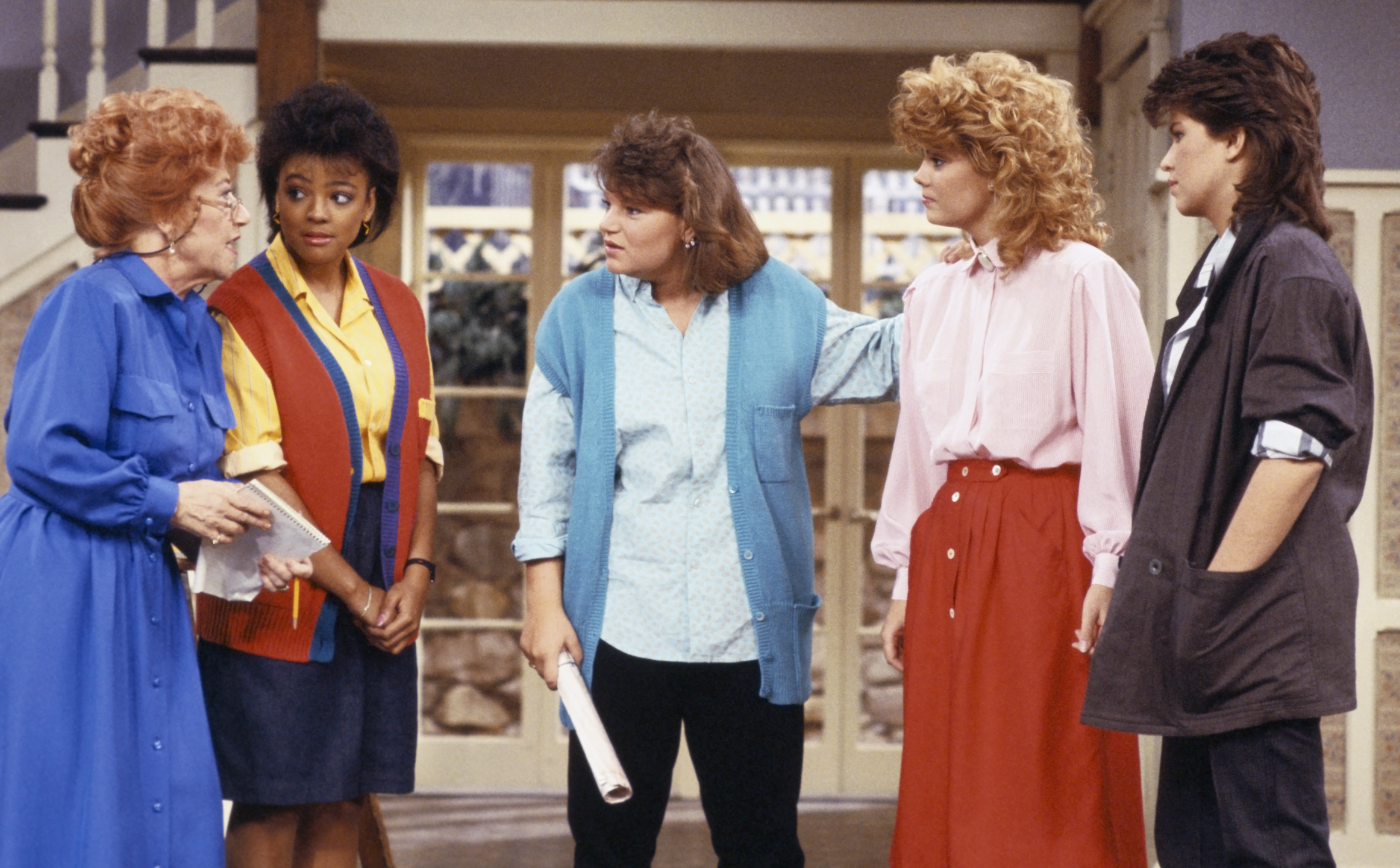 Still of Nancy McKeon, Kim Fields, Mindy Cohn, Charlotte Rae and Lisa Whelchel in The Facts of Life (1979)