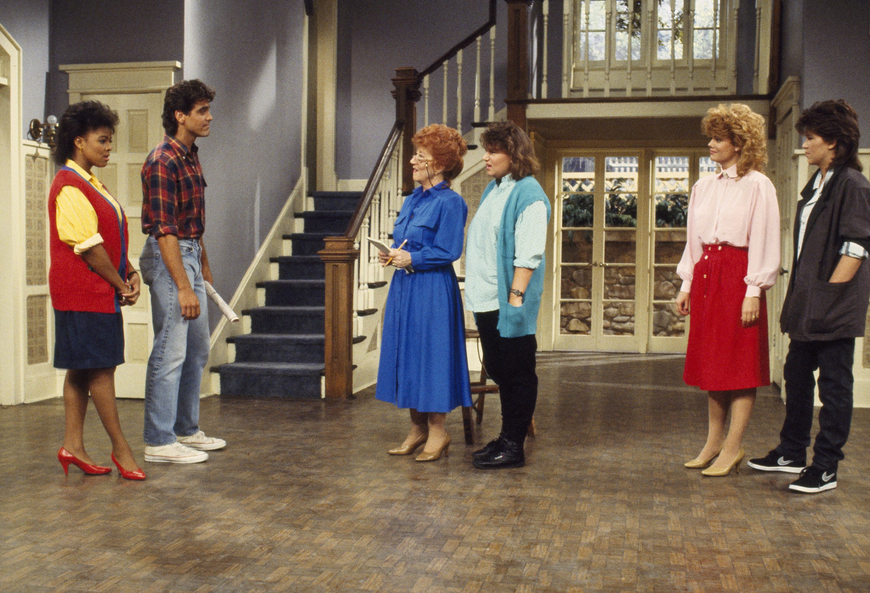 Still of George Clooney, Nancy McKeon, Kim Fields, Mindy Cohn, Charlotte Rae and Lisa Whelchel in The Facts of Life (1979)
