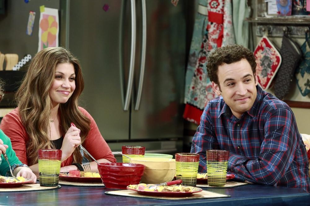 Still of Danielle Fishel and Ben Savage in Girl Meets World (2014)