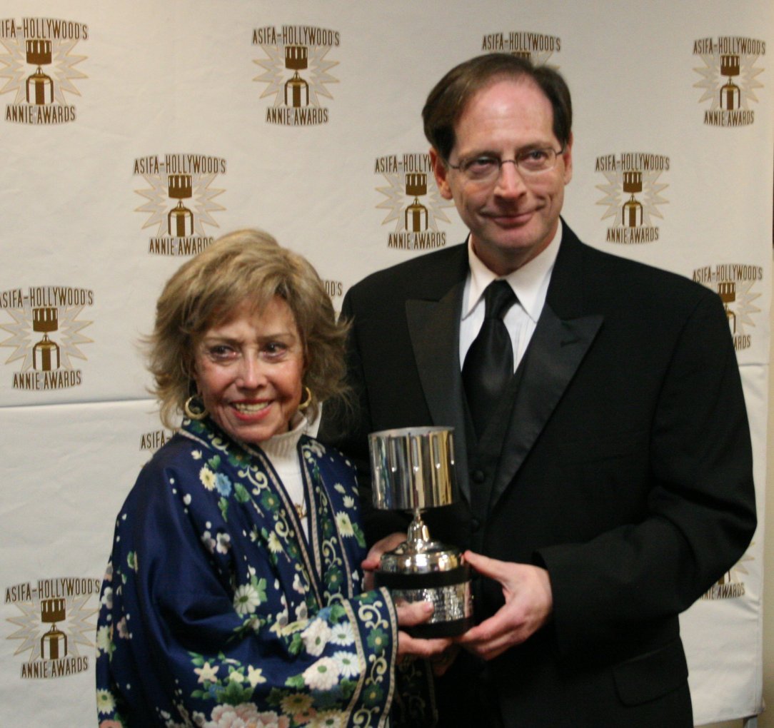 June Foray presents the June Foray award to Jerry Beck