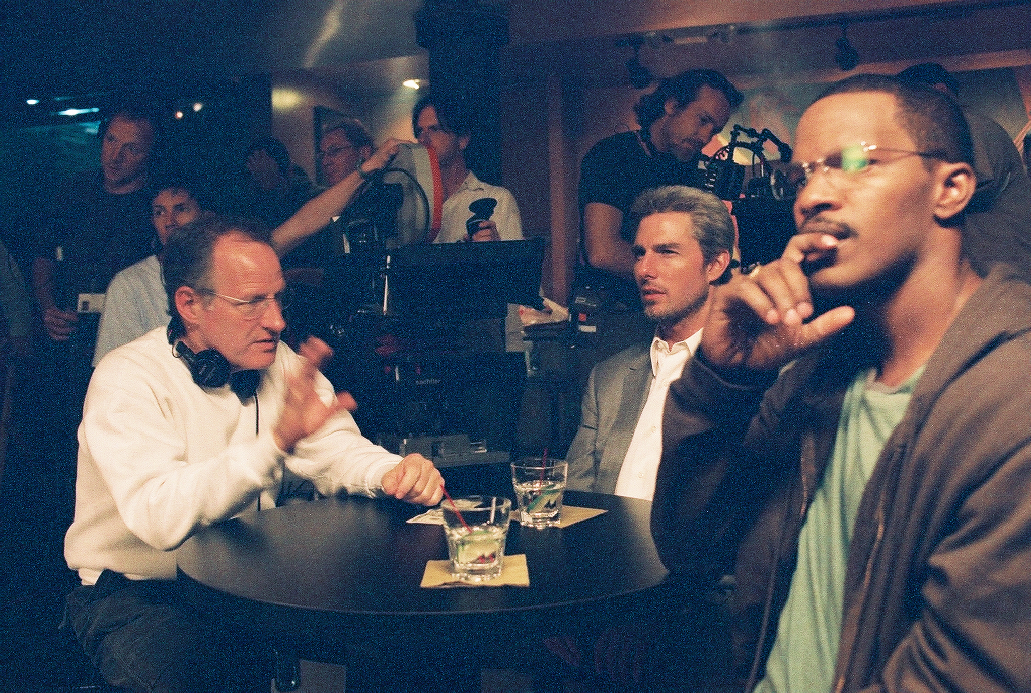 Still of Tom Cruise, Michael Mann and Jamie Foxx in Nakties ikaitas (2004)