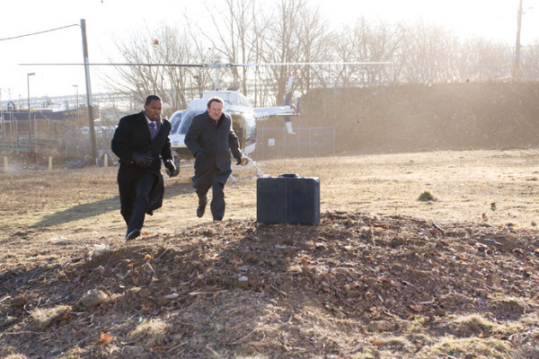 Still of Colm Meaney and Jamie Foxx in Law Abiding Citizen (2009)