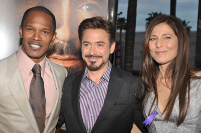 Robert Downey Jr., Catherine Keener and Jamie Foxx at event of The Soloist (2009)