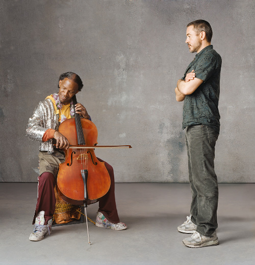 Still of Robert Downey Jr. and Jamie Foxx in The Soloist (2009)