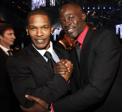 Jamie Foxx and Djimon Hounsou at event of 13th Annual Screen Actors Guild Awards (2007)