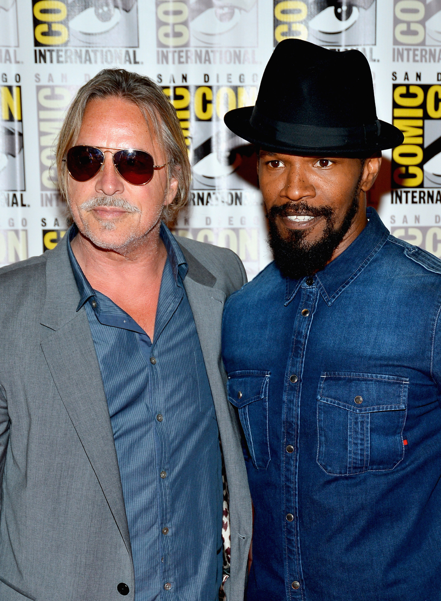 Don Johnson and Jamie Foxx at event of Istrukes Dzango (2012)