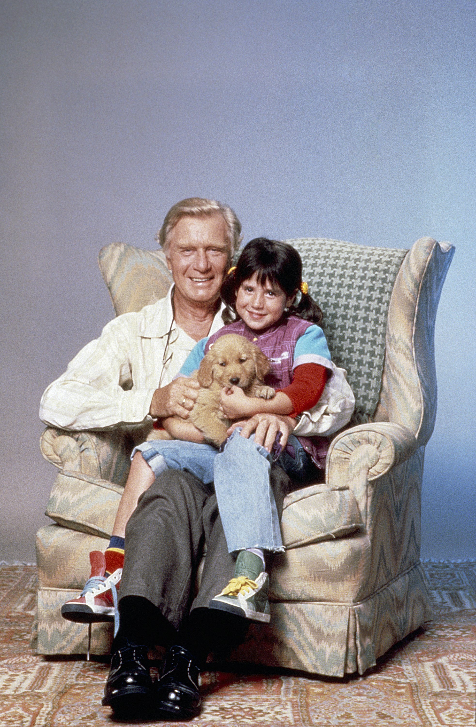 Still of Soleil Moon Frye, George Gaynes and Sandy in Punky Brewster (1984)