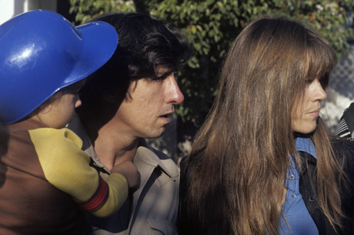 Jane Fonda with husband Tom Hayden and son Troy Garity
