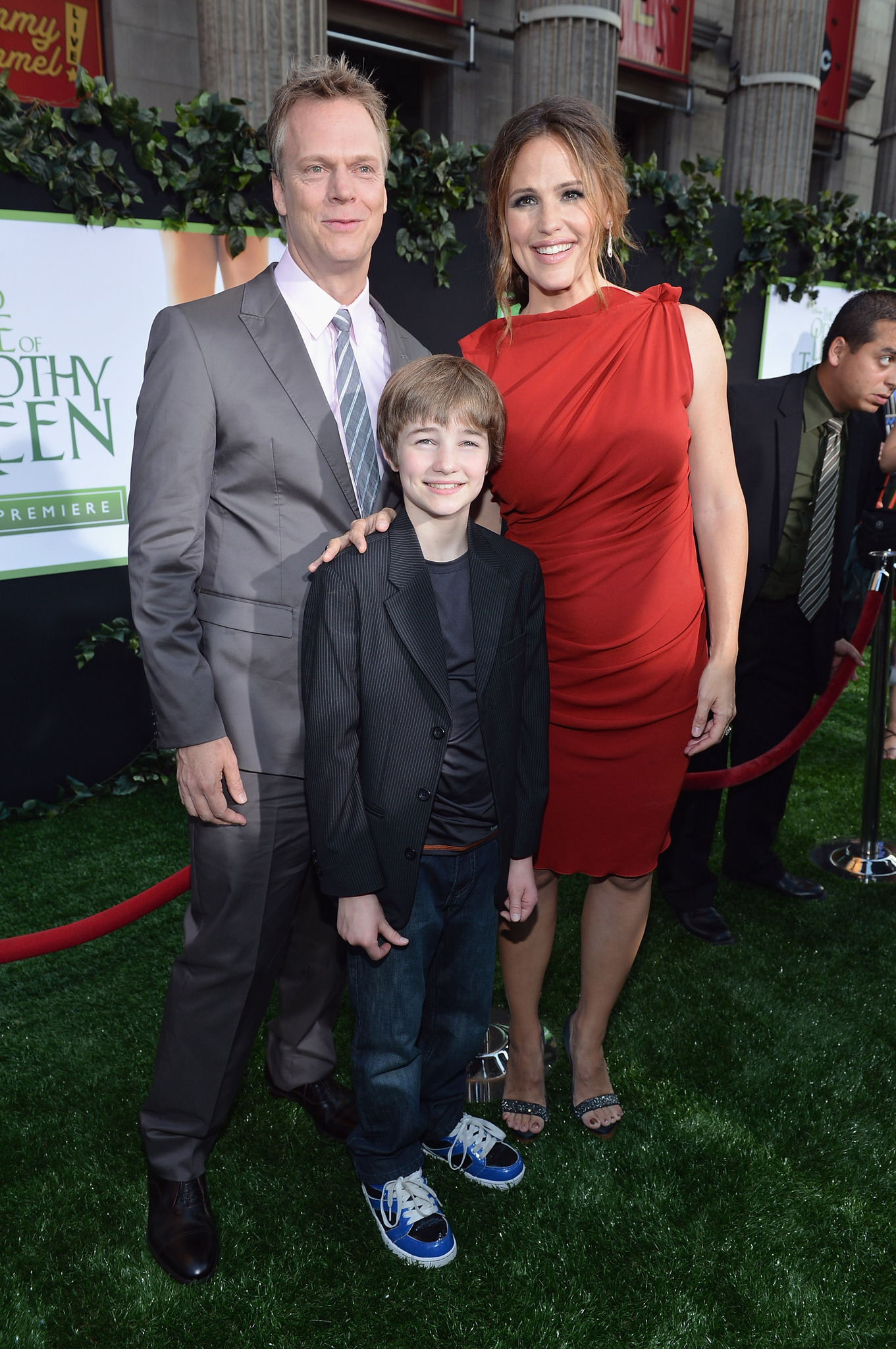 Jennifer Garner, Peter Hedges and CJ Adams at event of The Odd Life of Timothy Green (2012)