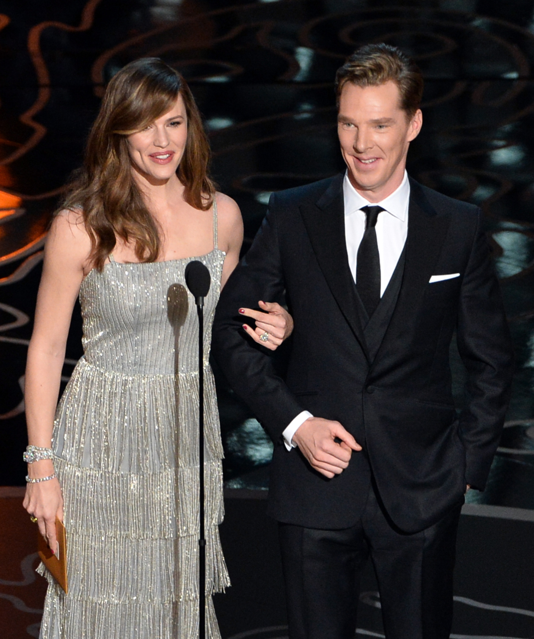 Jennifer Garner and Benedict Cumberbatch at event of The Oscars (2014)