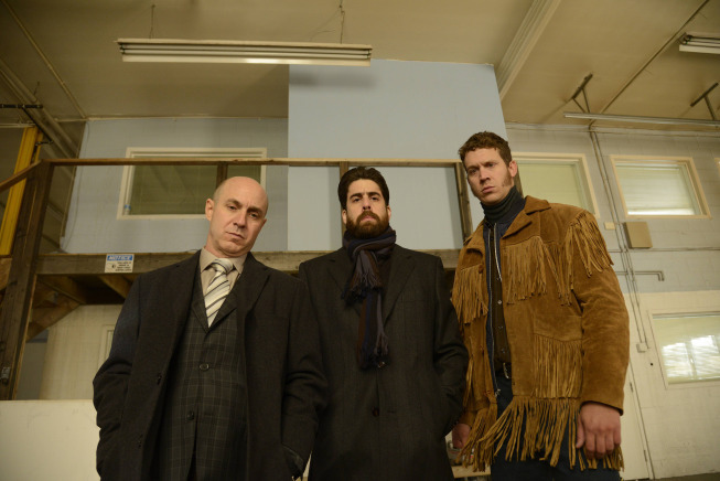 Still of Adam Goldberg, Brian Markinson and Russell Harvard in Fargo (2014)