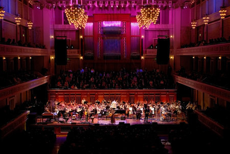 The Schermerhorn Symphony Center showing its colors during the taping of An Evening with Amy Grant, part of the Opening Gala Weekend celebrations, September 10, 2006.
