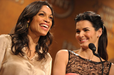 Angie Harmon and Rosario Dawson