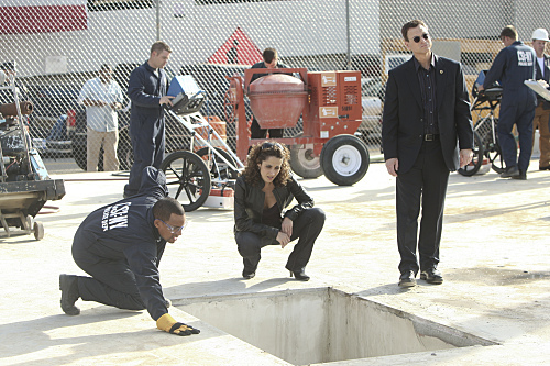 Still of Gary Sinise, Hill Harper and Melina Kanakaredes in CSI Niujorkas (2004)