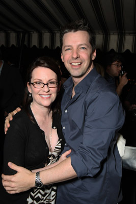 Sean Hayes and Megan Mullally at event of 30 Rock (2006)