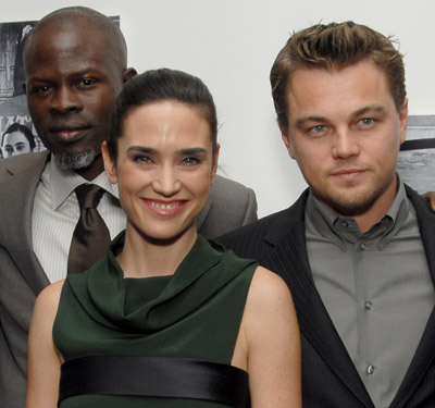 Jennifer Connelly, Leonardo DiCaprio and Djimon Hounsou at event of Kruvinas deimantas (2006)