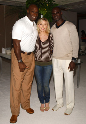 Michael Clarke Duncan, Djimon Hounsou and Scarlett Johansson at event of Sala (2005)
