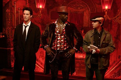 Still of Keanu Reeves, Djimon Hounsou and Shia LaBeouf in Constantine (2005)
