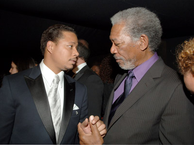Morgan Freeman and Terrence Howard at event of 12th Annual Screen Actors Guild Awards (2006)