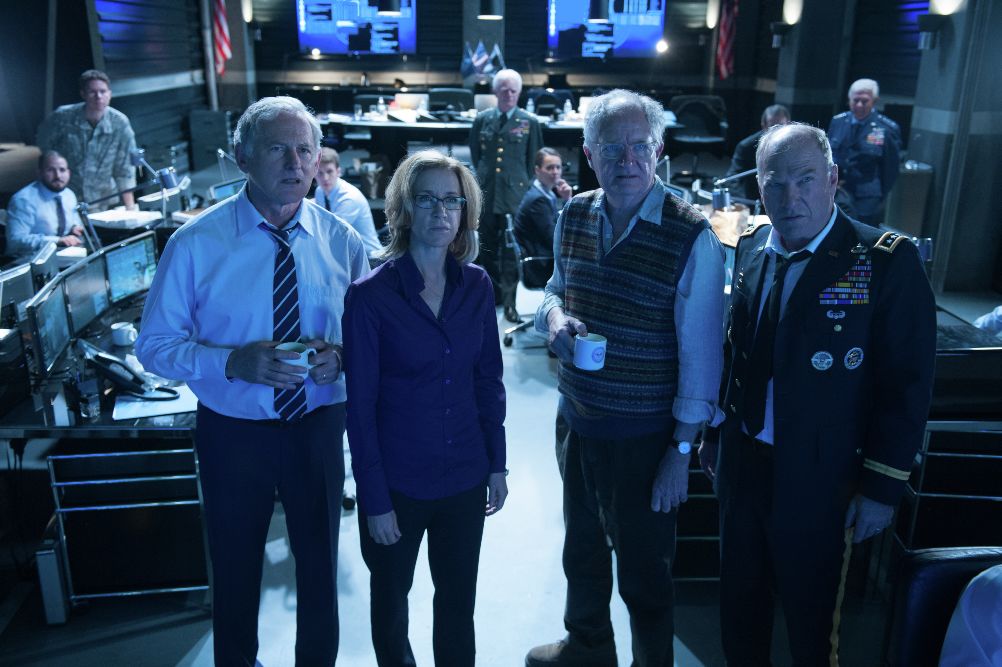Still of Jim Broadbent, Victor Garber, Felicity Huffman and Ted Levine in Big Game (2014)