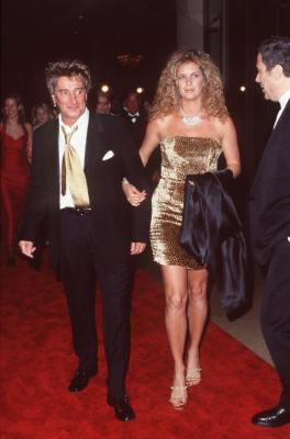 Rachel Hunter and Rod Stewart