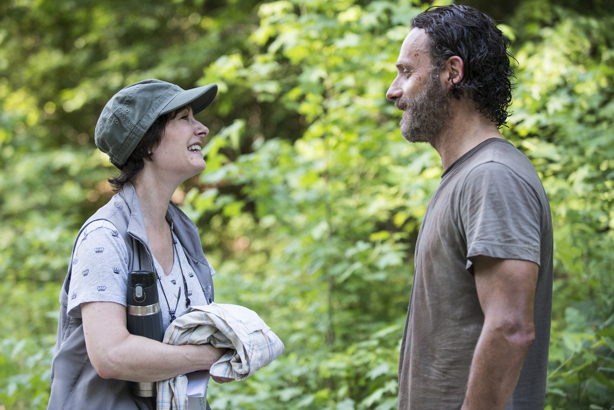 Still of Gale Anne Hurd and Andrew Lincoln in Vaiksciojantys negyveliai (2010)