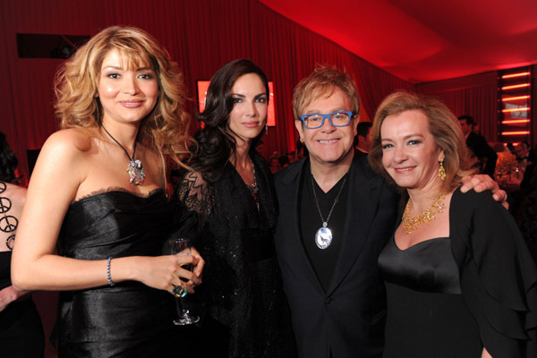 Elton John and Eugenia Silva at event of The 82nd Annual Academy Awards (2010)