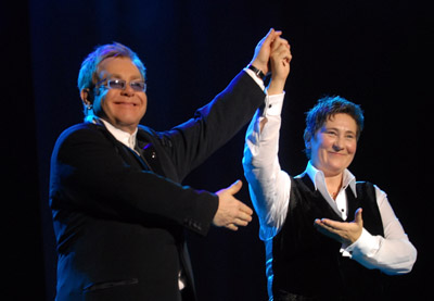 Elton John and k.d. lang