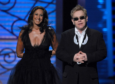 Elton John and Donna Karan