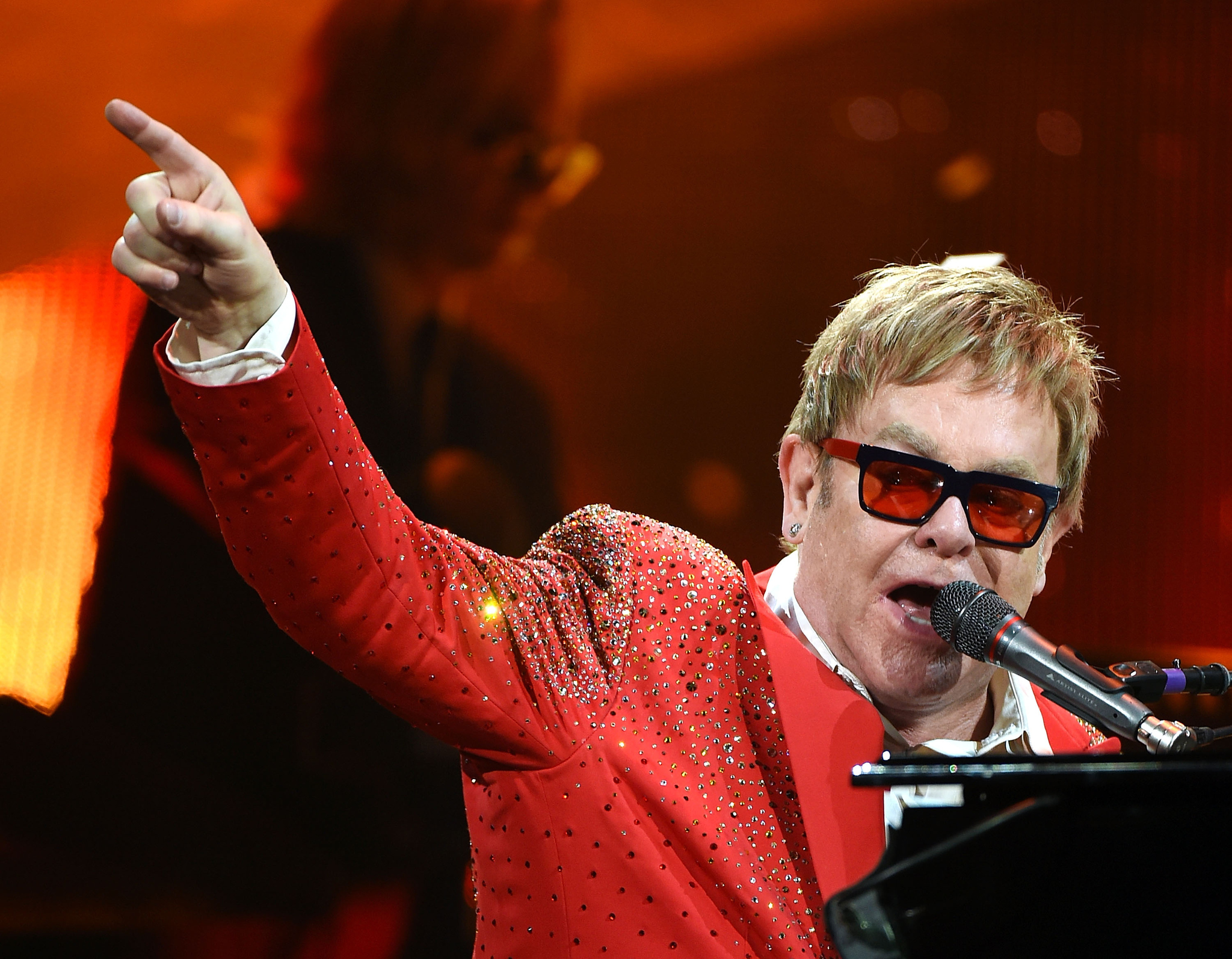 Elton John at event of Dick Clark's Primetime New Year's Rockin' Eve with Ryan Seacrest 2015 (2014)
