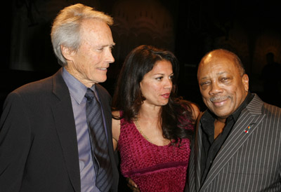 Clint Eastwood, Quincy Jones and Dina Eastwood