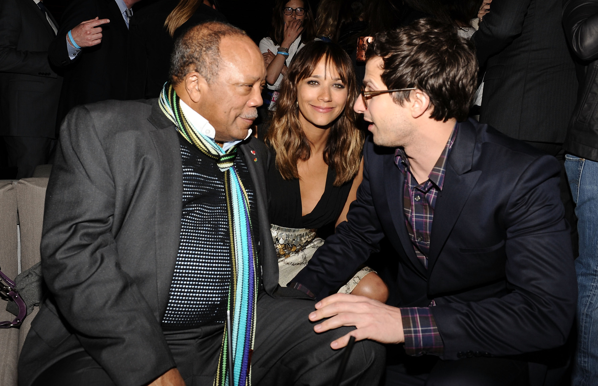 Quincy Jones, Rashida Jones and Andy Samberg at event of Celeste & Jesse Forever (2012)